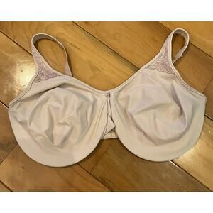 Bali Beige 38G Bra Underwire, Hook Loop, Unlined, Adjustable, Leaf Detail 38DDDD